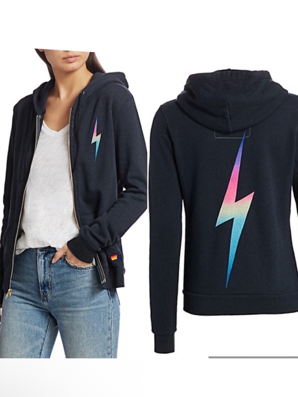 Aviator Nation bolt hoodie Sz M